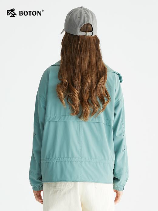 波顿夹克运动休闲外套女春季浅绿色立领速干户外跑步服LJ882122 商品图3