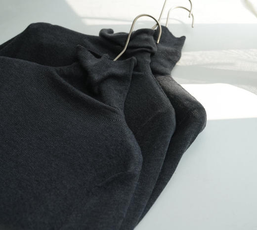 格莱灰细羊毛高领打底衫 商品图1