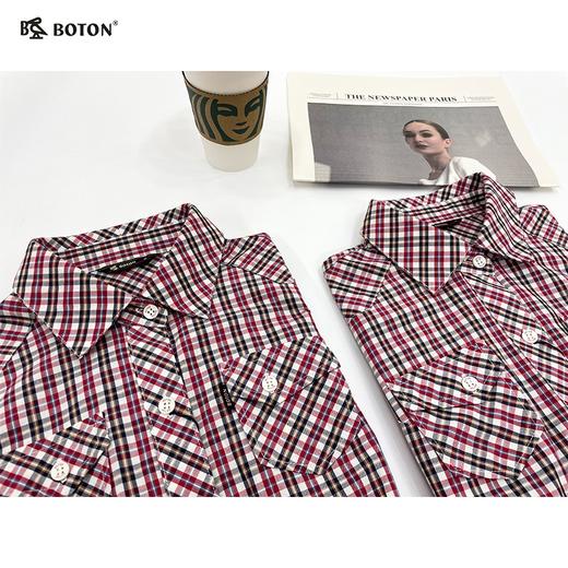 【第2件半价！尾货清仓不退换】波顿女士长袖休闲格仔衬衫LS122 商品图1