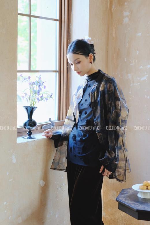 【门店同款】ENJOY秋季云敛-漠上飞网纱花朵打底 159458355 商品图1