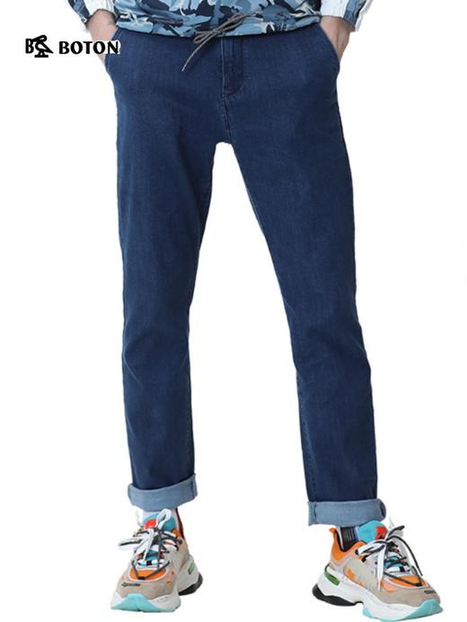 波顿春秋季薄款高端直筒牛仔裤潮牌男士弹力修身抗皱裤子ME681120 商品图4