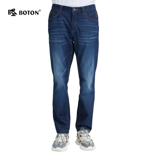 波顿浅蓝色牛仔裤男士春夏季薄款弹力宽松冰丝直筒高端裤子ME755121 商品图4