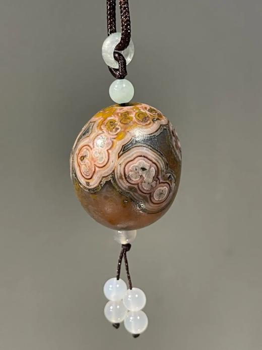 缠丝瑪瑙椭圆大珠吊坠项链，顺丰包邮 商品图13