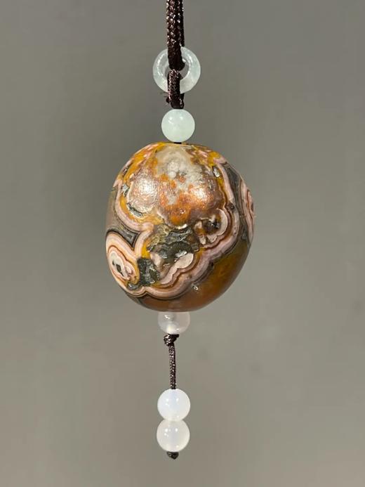 缠丝瑪瑙椭圆大珠吊坠项链，顺丰包邮 商品图12