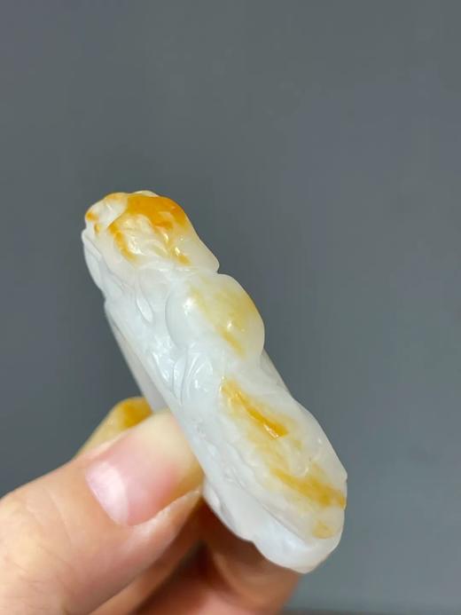 金沁白玉巧雕兽纹珮与勒子吊坠，顺丰包邮 商品图12