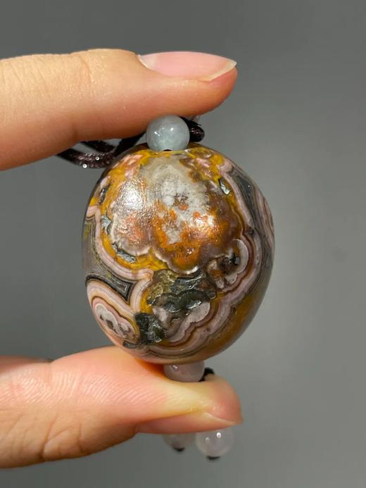 缠丝瑪瑙椭圆大珠吊坠项链，顺丰包邮 商品图10