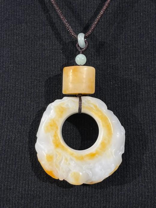 金沁白玉巧雕兽纹珮与勒子吊坠，顺丰包邮 商品图2