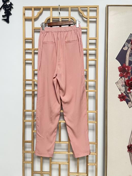 丁摩 春夏腰带松紧腰褶皱宽松垂感休闲西裤长裤19-57 -DJ99 商品图5