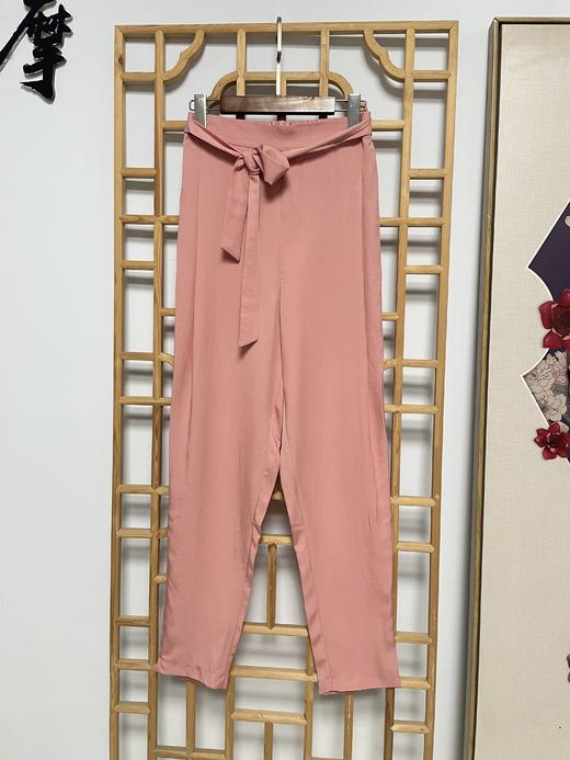 丁摩 春夏腰带松紧腰褶皱宽松垂感休闲西裤长裤19-57 -DJ99 商品图1