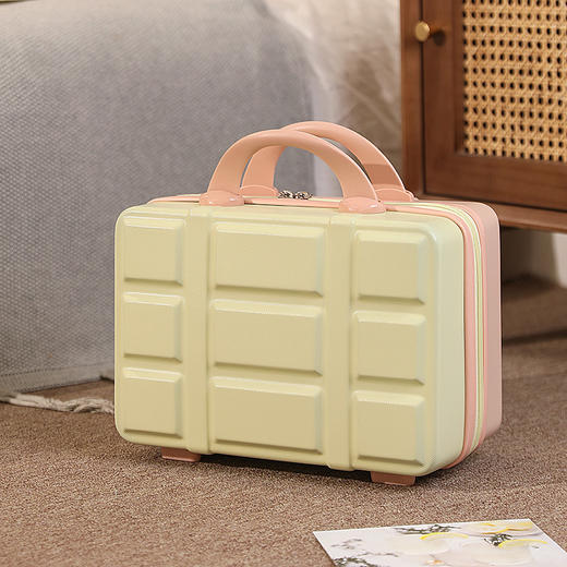 【随心随行！旅行化妆箱】韩版巧克力化妆箱手提箱子小型旅行箱女迷你14寸洗漱包轻便行李箱，一包解决收纳。ry 商品图10