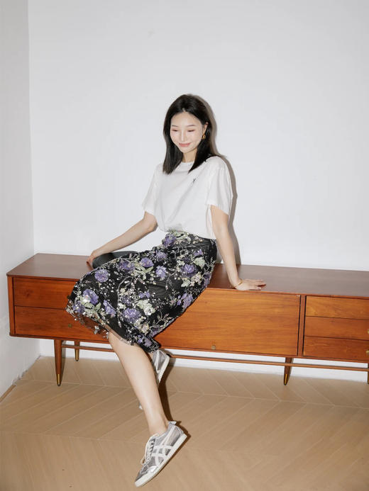 THS  9.15-无 alice yu重工刺绣半裙 一裙多搭刺绣铅笔裙 BK1155 商品图1