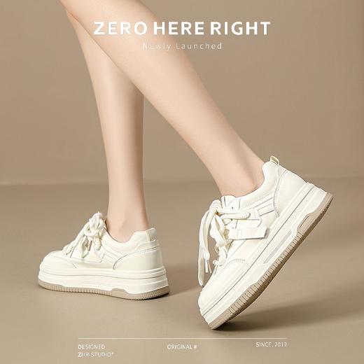 ZHR则则厚底透气增高小白鞋女鞋2024新款轻便ins百搭休闲鞋板鞋女 商品图5