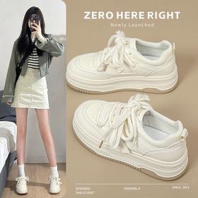 ZHR则则厚底透气增高小白鞋女鞋2024新款轻便ins百搭休闲鞋板鞋女