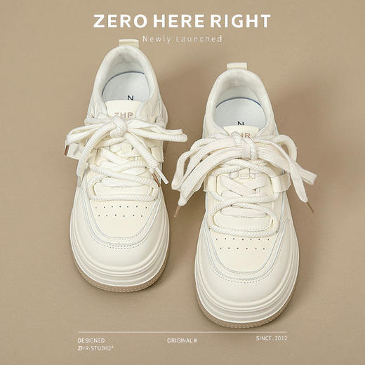 ZHR则则厚底透气增高小白鞋女鞋2024新款轻便ins百搭休闲鞋板鞋女 商品图8