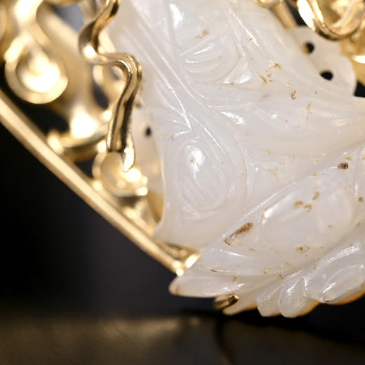 明代和田白玉观音“十亿光炎”项坠 商品图5