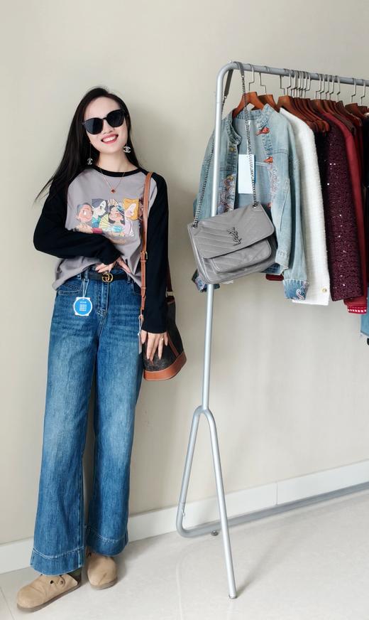 秋冬新品土耳其盐洗长绒棉洒脱酷甜直筒裤可挽边 商品图1