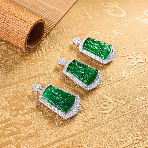 DS925翡翠吊坠-豪镶山水牌23*16 商品图0