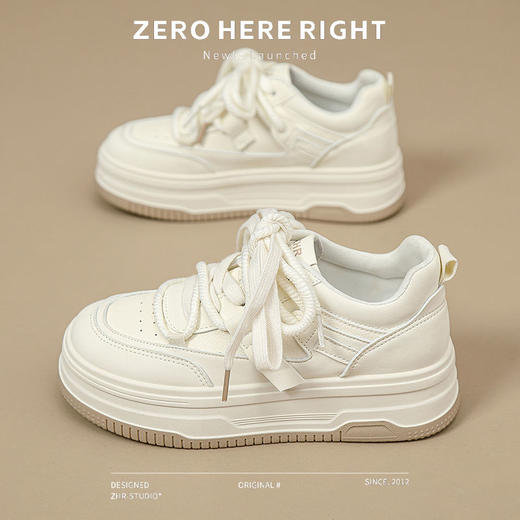 ZHR则则厚底透气增高小白鞋女鞋2024新款轻便ins百搭休闲鞋板鞋女 商品图9