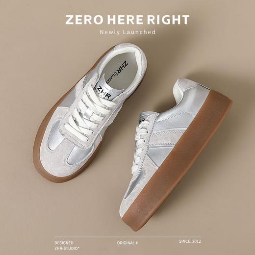 ZHR则则厚底轻便德训鞋2024春秋款ins百搭休闲鞋圆头软底耐磨女鞋 商品图5