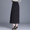 2024年秋款长款提花修身时尚国风半身裙高腰通勤洋气时髦直筒裙 商品缩略图3