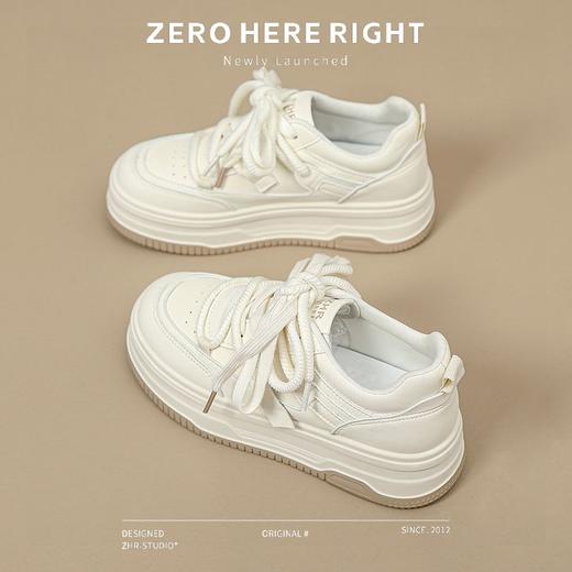 ZHR则则厚底透气增高小白鞋女鞋2024新款轻便ins百搭休闲鞋板鞋女 商品图7