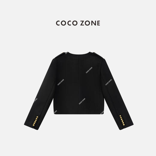 COCO ZONE 秋季设计感排扣外套气质圆领百搭上衣CC2C1397 商品图1