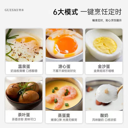 【小家电】丽特斐煮蛋器 蒸蛋器智能定时四种模式 自动断电煮蛋 白色 LG-901 HF 商品图5
