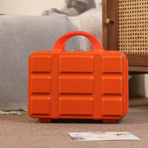 【随心随行！旅行化妆箱】韩版巧克力化妆箱手提箱子小型旅行箱女迷你14寸洗漱包轻便行李箱，一包解决收纳。ry 商品图11