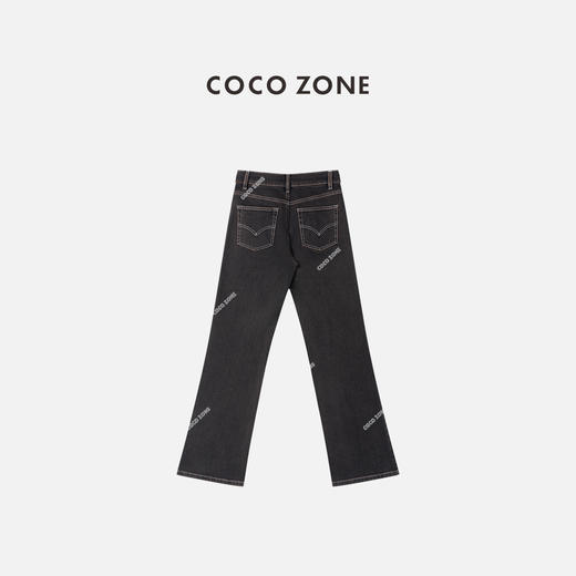 COCO ZONE 复古百搭显瘦牛仔裤美式通勤风直筒裤CC1C2162 商品图1