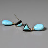 20世纪绿松石+黑玛瑙耳环 商品缩略图4