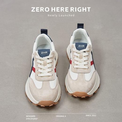 ZHR则则真皮阿甘鞋厚底增高老爹鞋2024新款软底防滑运动休闲女鞋 商品图5