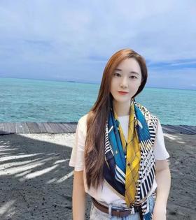 优品堂【花魁方巾】90*90桑蚕丝方巾