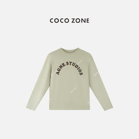 COCO ZONE 时尚字母印花长袖T恤百搭圆领上衣CC2C2030