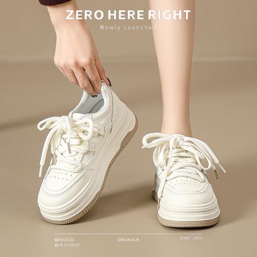 ZHR则则厚底透气增高小白鞋女鞋2024新款轻便ins百搭休闲鞋板鞋女 商品图4