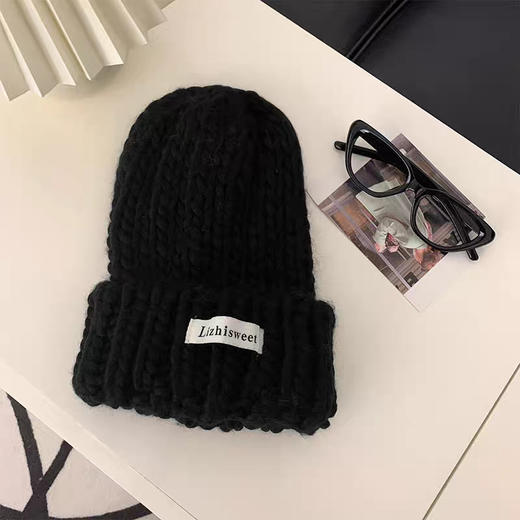 【毛线针织保暖护耳，韩版百搭冷帽，显脸小堆堆帽】大头围帽子冬款 女生显脸小毛线帽 保暖护耳针织帽 韩版百搭冷帽堆堆帽 冬天月子帽-QQ 商品图8