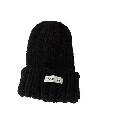 【毛线针织保暖护耳，韩版百搭冷帽，显脸小堆堆帽】大头围帽子冬款 女生显脸小毛线帽 保暖护耳针织帽 韩版百搭冷帽堆堆帽 冬天月子帽-QQ 商品图4