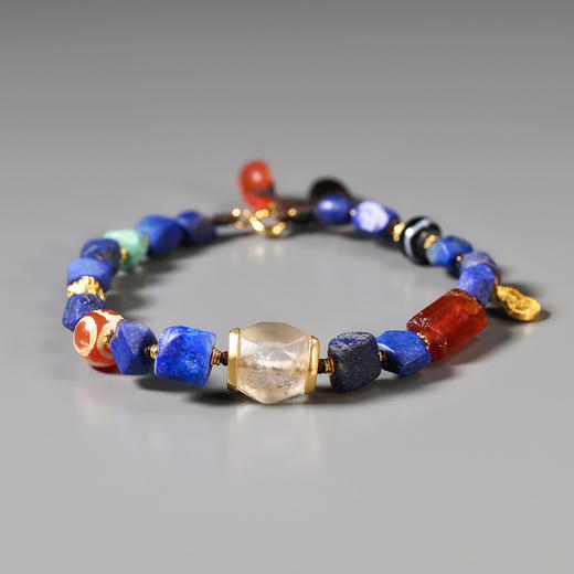 西亚高古白水晶+青金石多宝手串 商品图1