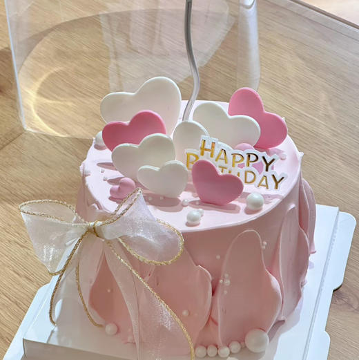 蜜恋时光（翻糖提前2天预定）生日快乐牌和蝴蝶结随机 商品图0
