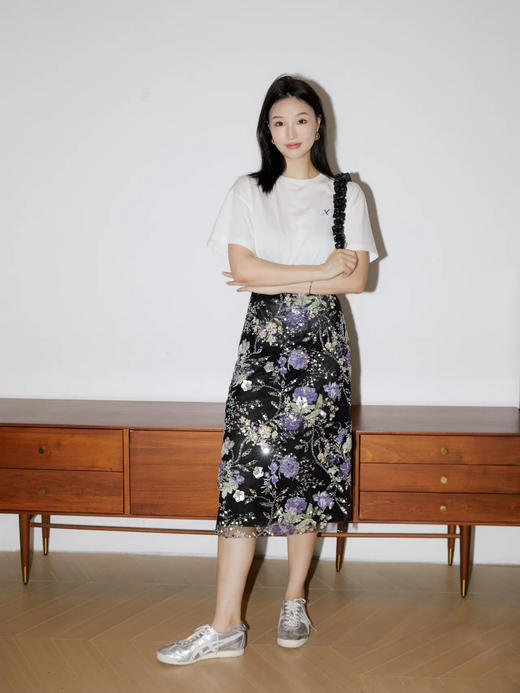 THS  9.15-无 alice yu重工刺绣半裙 一裙多搭刺绣铅笔裙 BK1155 商品图5