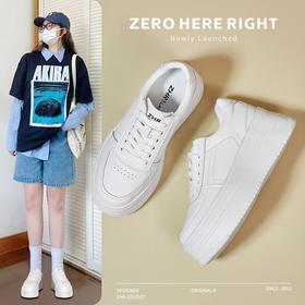 ZHR则则厚底小白鞋女2024新款百搭增高运动休闲鞋女学生板鞋子女