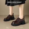 ZHR则则日系复古小皮鞋2024新款厚底单鞋英伦系带乐福鞋百搭女鞋 商品缩略图7