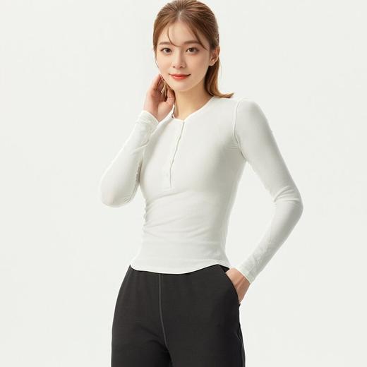 哈瓦塔秋冬（纽扣）瑜伽高弹运动长袖衫H340149 商品图7