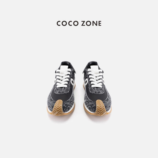 COCO ZONE 设计感撞色拼接休闲鞋复古百搭板鞋CC2C1957 商品图0