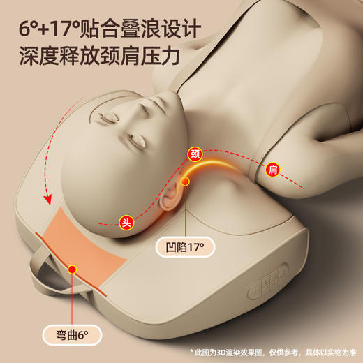 志高/奥克斯【全家通用，放松舒适！】颈椎按摩，舒缓肩颈，解放腰背。20个仿真按摩头，3D立体揉捏，与弧形腰背承托同步联动。温感热敷，放松肌肉。适合长期久坐人群！父亲节母亲节优选 商品图3