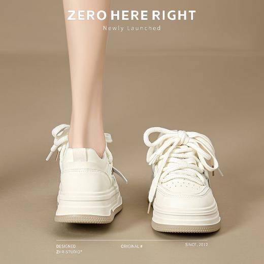 ZHR则则厚底透气增高小白鞋女鞋2024新款轻便ins百搭休闲鞋板鞋女 商品图6