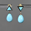 20世纪绿松石+黑玛瑙耳环 商品缩略图0