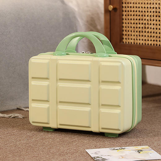 【随心随行！旅行化妆箱】韩版巧克力化妆箱手提箱子小型旅行箱女迷你14寸洗漱包轻便行李箱，一包解决收纳。ry 商品图9