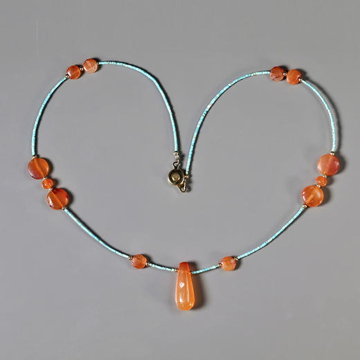 西亚高古红玛瑙“指日高升”锁骨链 商品图0