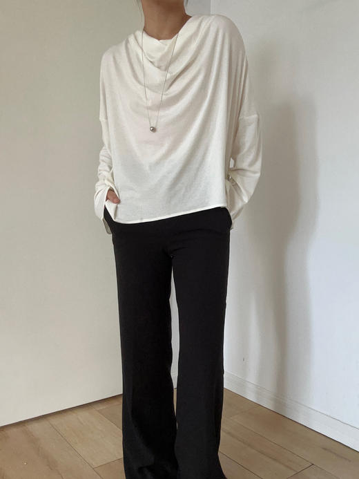 DONSEE10｜醋酸墨黑直筒西裤 DS10SS2449 商品图3