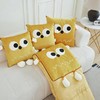 【大眼怪刺绣羊羔绒抱枕被】秋冬季法兰绒毛毯 多巴胺午休办公车用 靠垫被抱枕毯 商品缩略图9